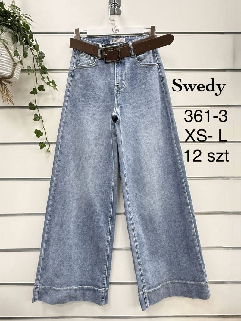 Spodnie damskie jeansy Roz XS-L, 1 Kolor Paczka 12 szt